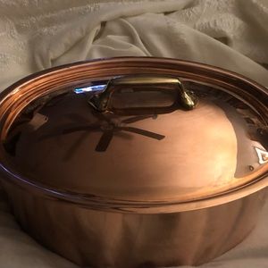 Vintage Mauviel Roasting pan with lid.   Gorgeous.